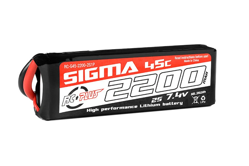 RC Plus Sigma 2S 2200mAh 2S1P 7.4V 45C XT60 LiPo Akku