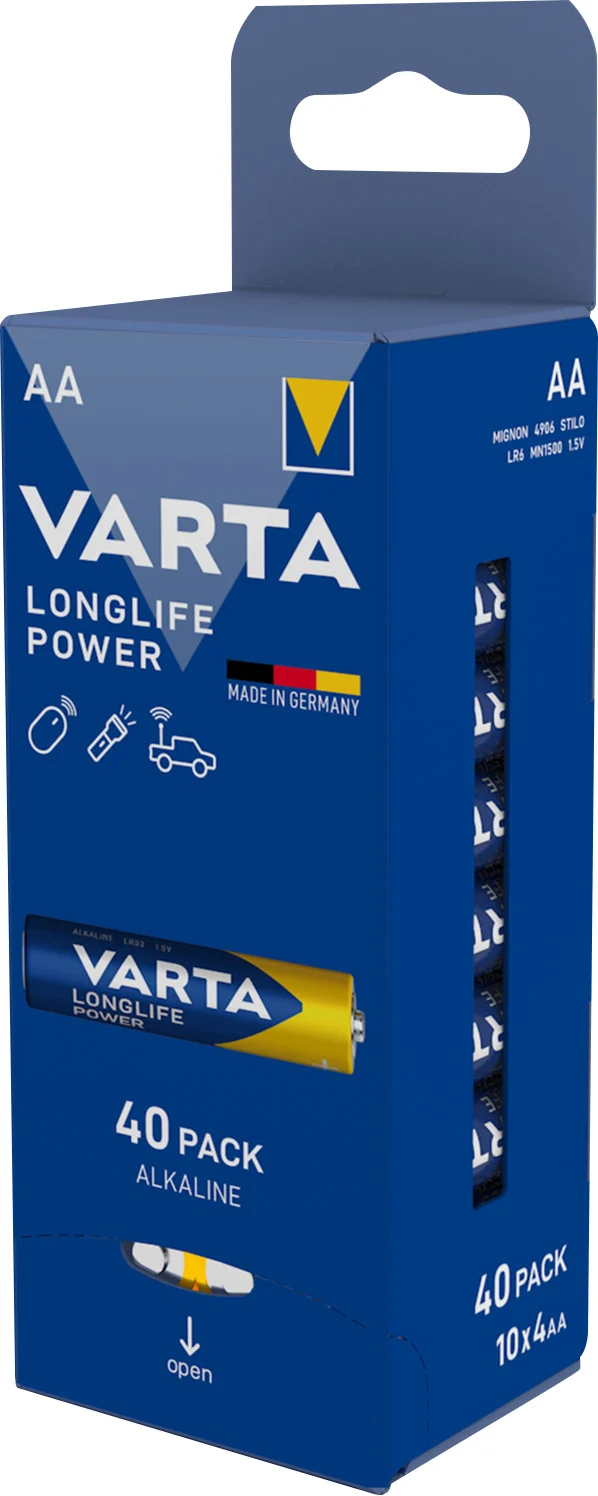 Varta Batterie Alkaline Mignon AA LR06 1,5V (40-Pack)