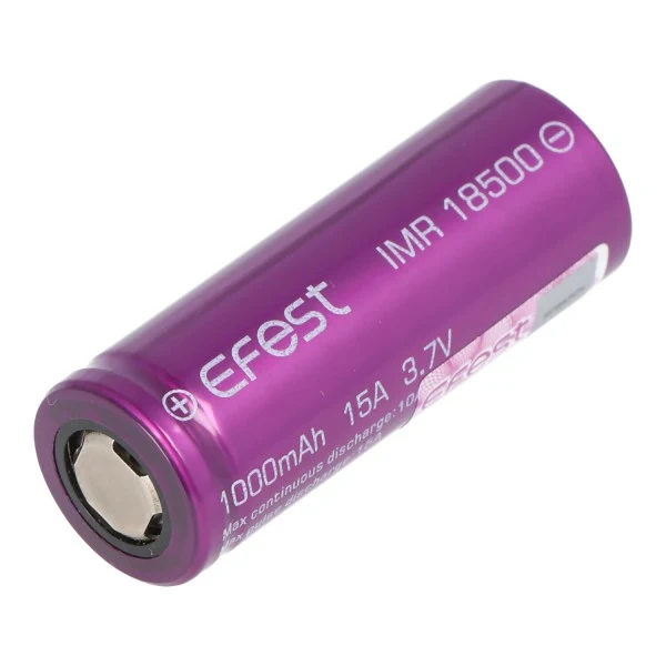 Efest Purple IMR18500 13,7V 1000mAh Pluspol flach ungeschützt Li-Ion Akku
