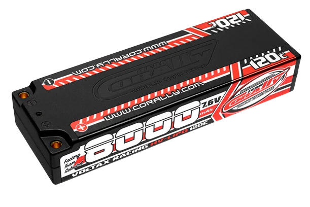 Team Corally C-49623 Voltax 120C Lipo Hv Battery 8000 Mah 7.6V Stick 2S 4Mm Bullit