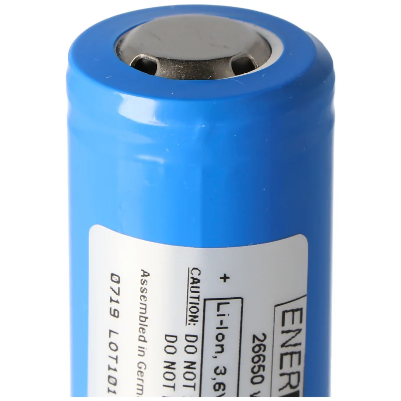 Enerpower 26650 3,7V 5200mAh Pluspol erhöht PCB geschützt Li-Ion Akku