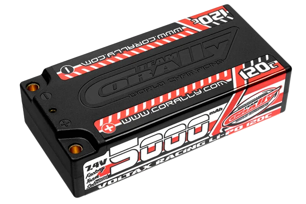 Team Corally C-49505 Voltax 120C Lipo Battery 5000Mah 7.4V Shorty 2S 4Mm Bullit