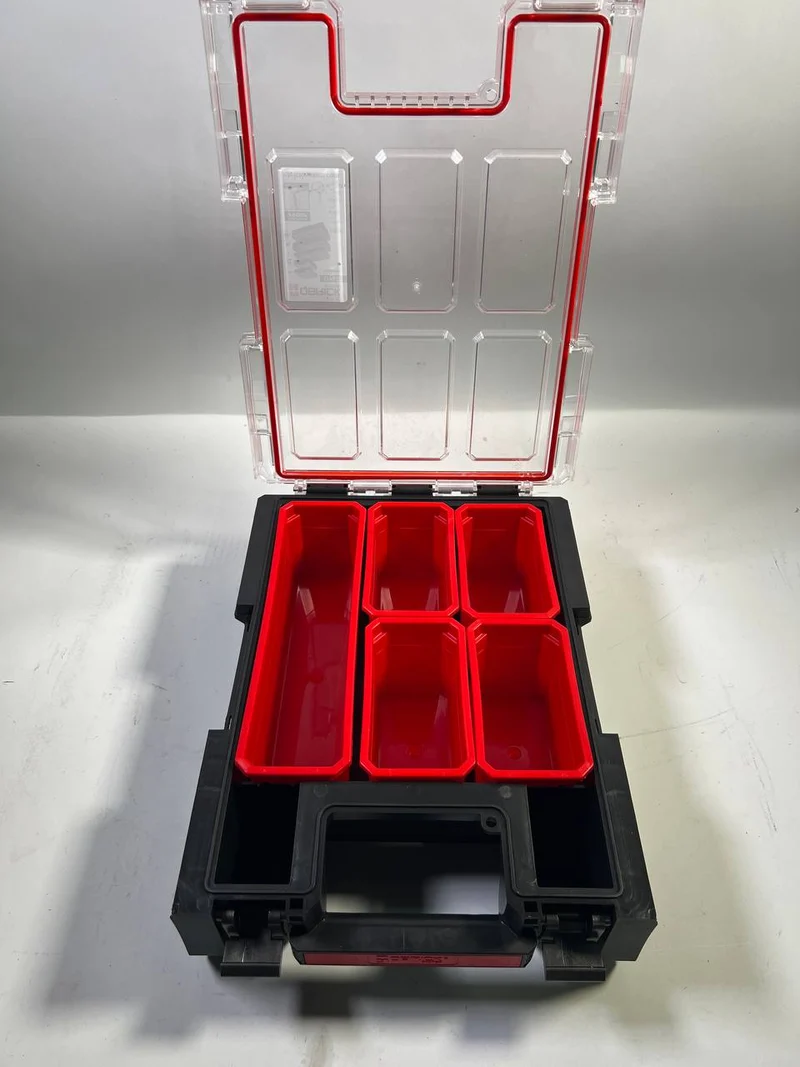 Qbrick System ONE Organizer M Plus stapelbar 364 x 264 x 106 mm 4 l IP66 mit 5 Inlays - Unvollständig