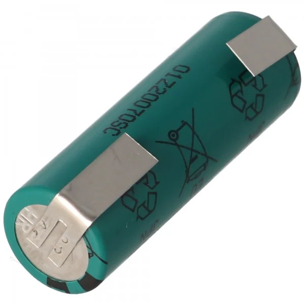 4/5AA NiMH Akku FDK 1,2 Volt 1100mAh mit Lötfahnen U-Form, Industrieausführung Flattop 43x14,2mm
