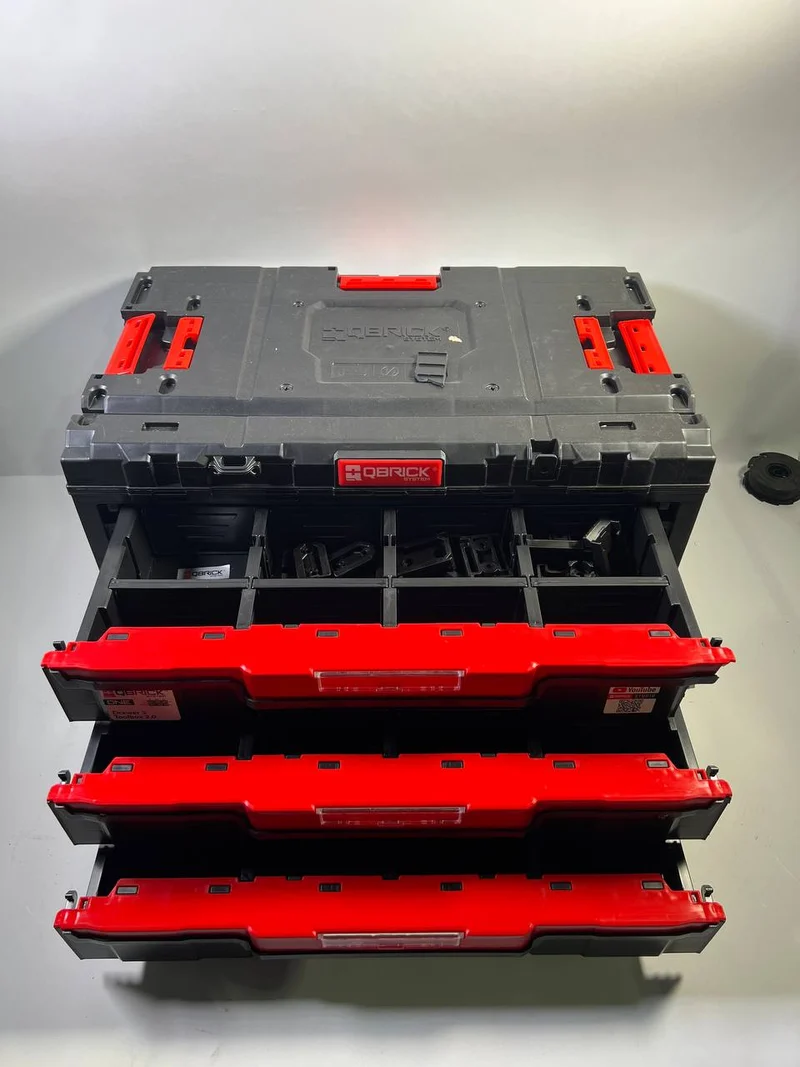 Qbrick System ONE Drawer 3 Toolbox 2.0 Werkzeugbox 587 x 380 x 340 mm 27 l mit drei Schubladen - Beschädigt