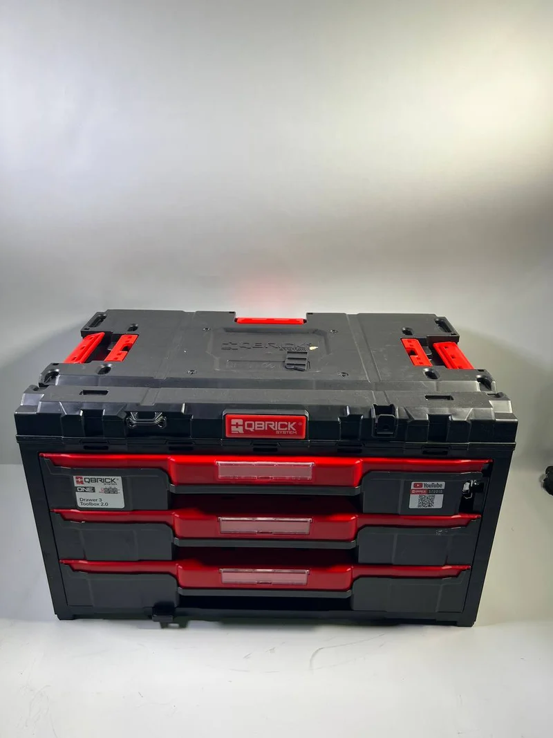 Qbrick System ONE Drawer 3 Toolbox 2.0 Werkzeugbox 587 x 380 x 340 mm 27 l mit drei Schubladen - Beschädigt