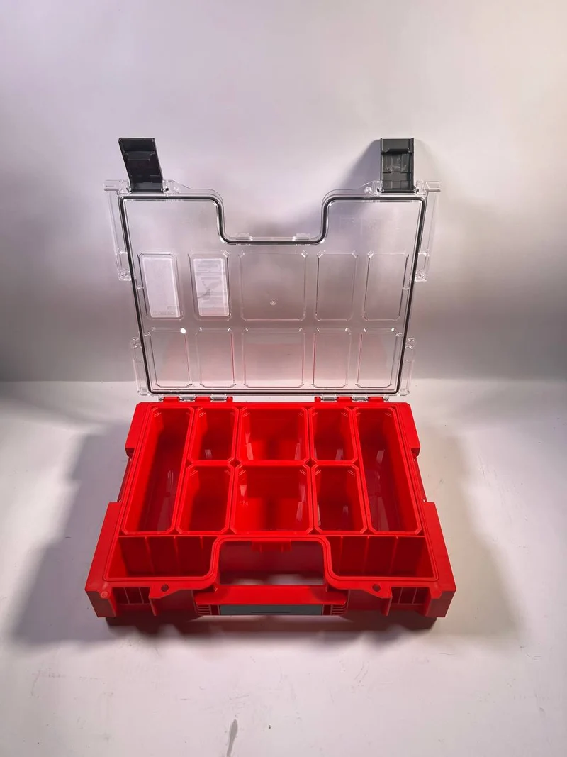 Qbrick System PRO Organizer 300 RED ULTRA HD stapelbar 452 x 358 x 110 mm 9 l IP54 mit 8 Inlays - Unvollständig