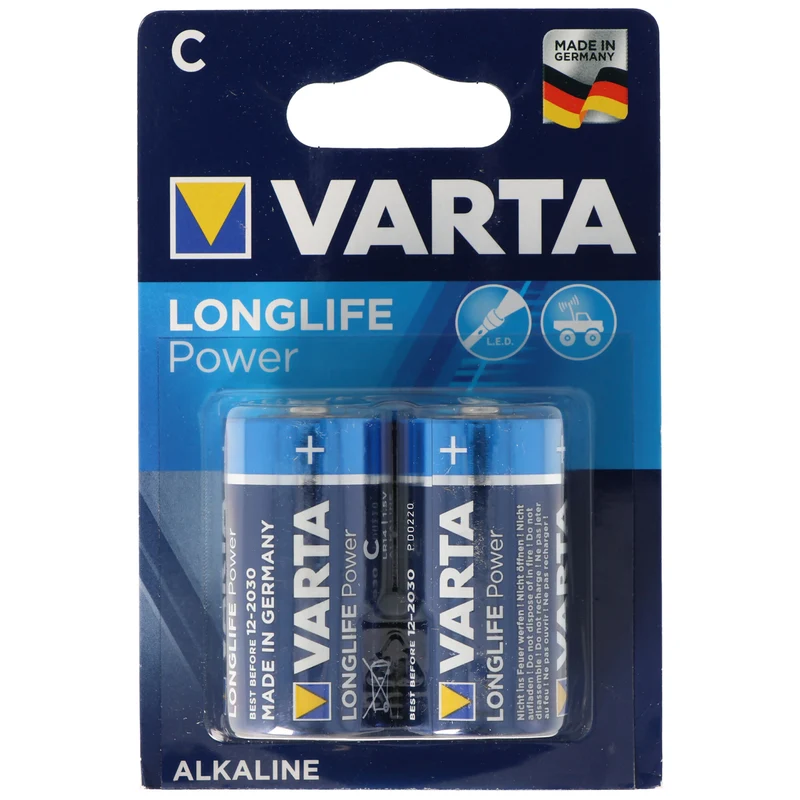 Varta Longlife Power Baby C 4914 Batterien 2er Blister