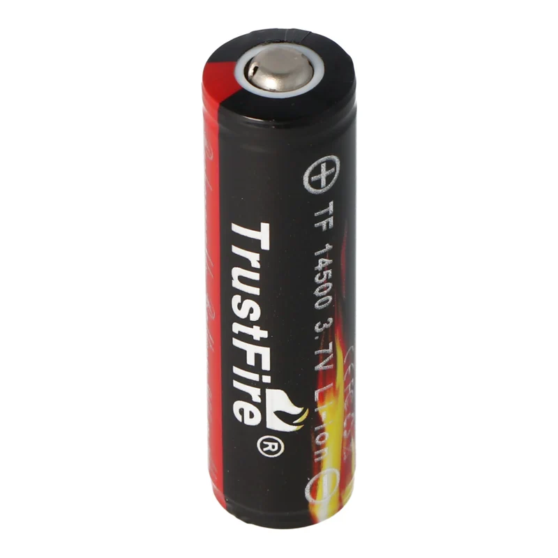Trustfire 14500 900mAh 3,7V geschützte Li-Ion-Zelle Abmessungen 50,95x14,15mm