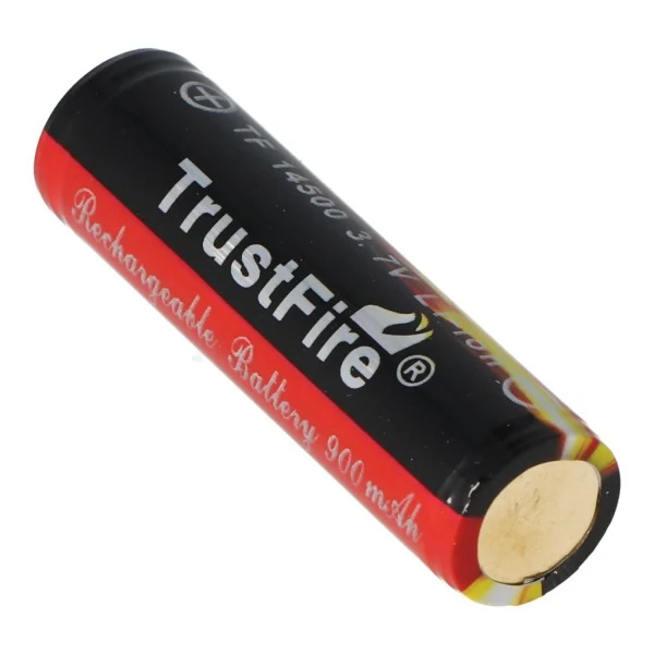 Trustfire 14500 900mAh 3,7V geschützte Li-Ion-Zelle Abmessungen 50,95x14,15mm