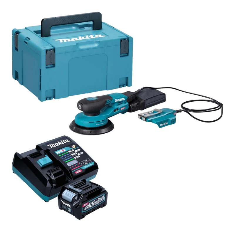 Makita BO 004 CGD101 Akku Exzenterschleifer 40 V max. 150 mm 3,0 mm Hub Brushless + 1x Akku 2,5 Ah + Ladegerät + Makpac