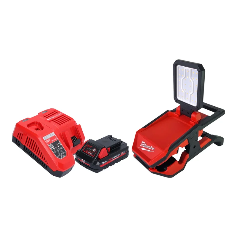 Milwaukee M18 PAL2-301 Akku Leuchte 18 V 2000 lm IP20 + 1x Akku 3,0 Ah + Ladegerät