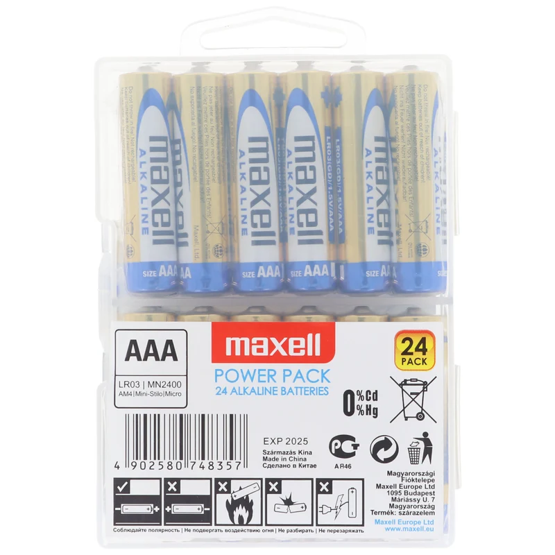Maxell Alkaline Batterie LR03 AAA 1,5V Batterie 24er Pack