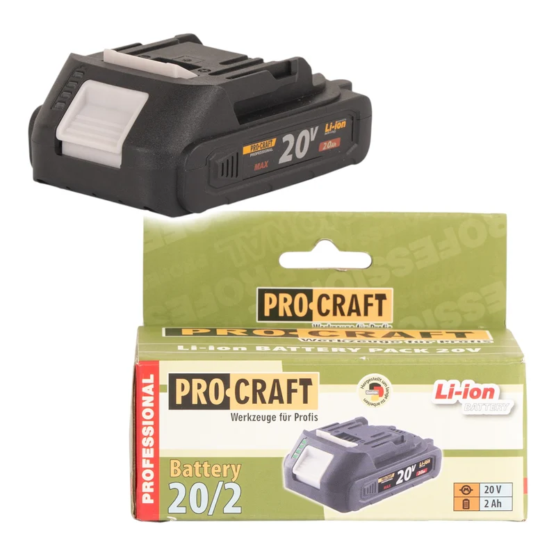 Procraft 20/2A Akku 20 V 2,0 Ah / 2000 mAh Li-ion