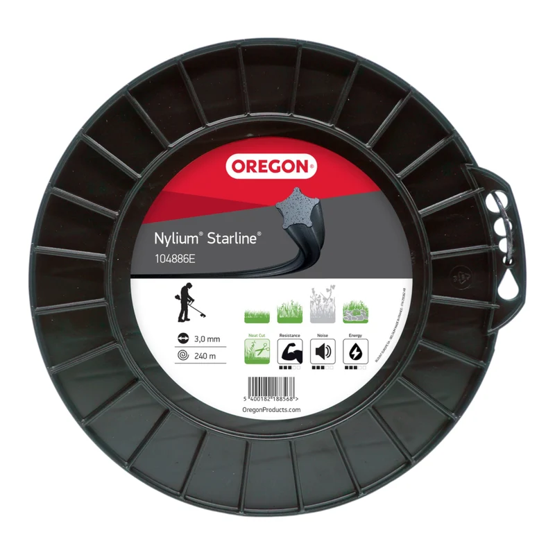 Oregon Nylium Starline Trimmerfaden 3,0 mm x 240 m ( 104886E ) für Benzin und Akkugeräte