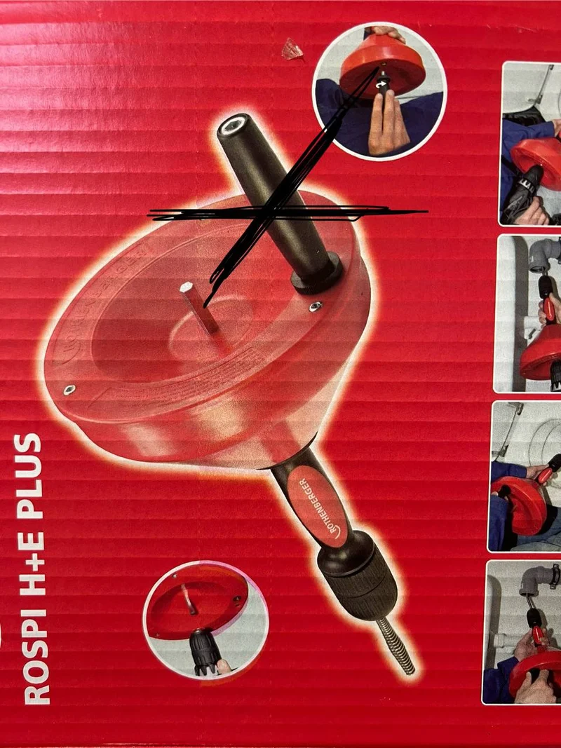 Rothenberger ROSPI 8 H+E Plus Hand Rohrreinigungsgerät Spirallänge 7,5 m - Unvollständig