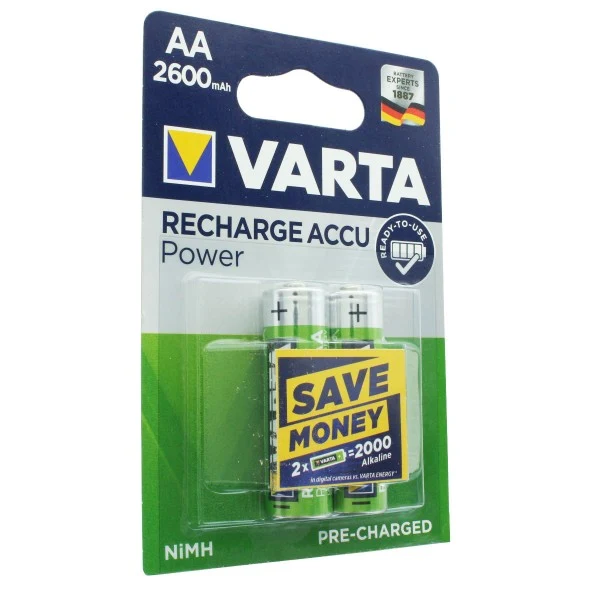 Varta Power Ready2Use Mignon NiMH Akku AA 2600mAh 2er Blister