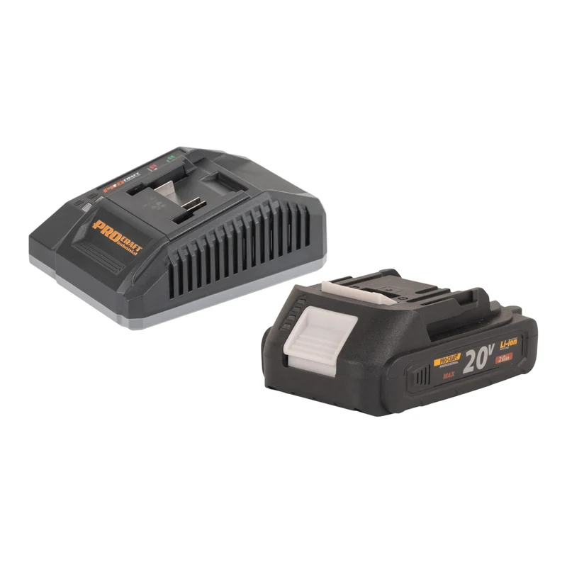 Procraft Starter Pack C20/6.5 Schnell Ladegerät 20 V 6,5 A + 1x 20/2A Akku 2,0 Ah