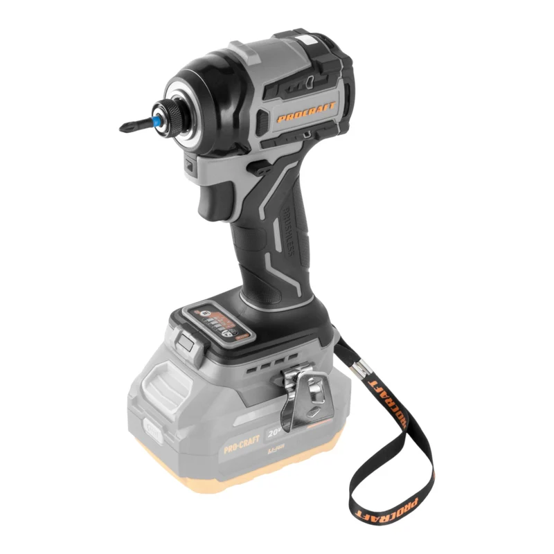 Procraft Industrial ID20Abb Akku Schlagschrauber 20 V 180 Nm 1/4" + 2x Akku 4,0 Ah + Ladegerät