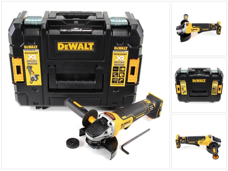 DeWalt DCG 406 NT Akku Winkelschleifer 18V 125mm Brushless Solo + TSTAK + DeWalt DCL 040 18V XR Li-Ion Akku Lampe