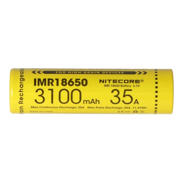 Nitecore 18650IMR 3,7V 3100mAh Li-Ion Akku (2 Stück)