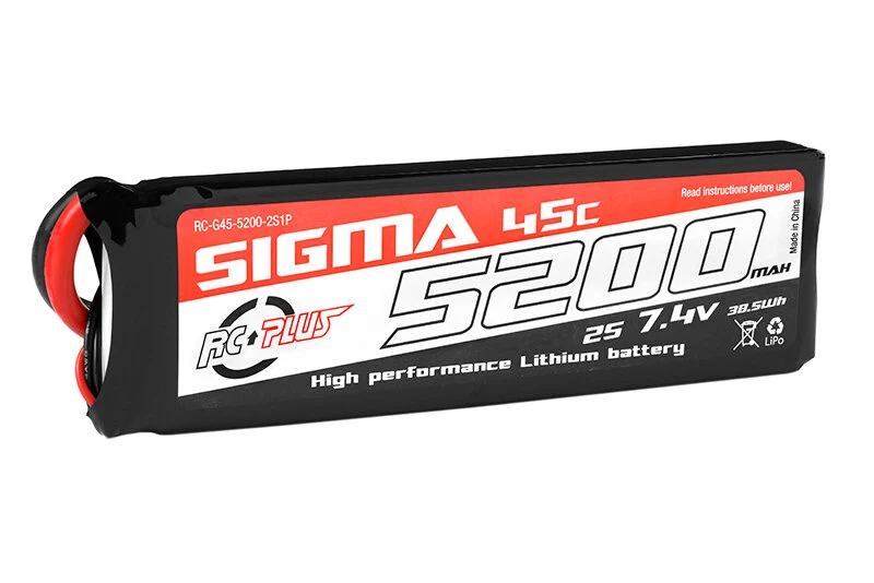 RC Plus Sigma 2S 5200mAh 2S1P 7.4V XT60 LiPo Akku