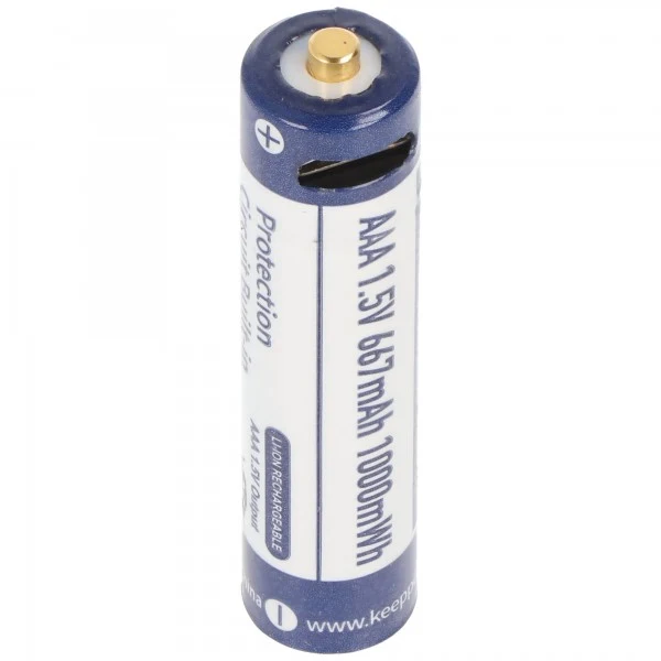 Keeppower AAA 1,5V 667mAh Micro AAA LR03 USB-Ladebuchse (4 Stück)