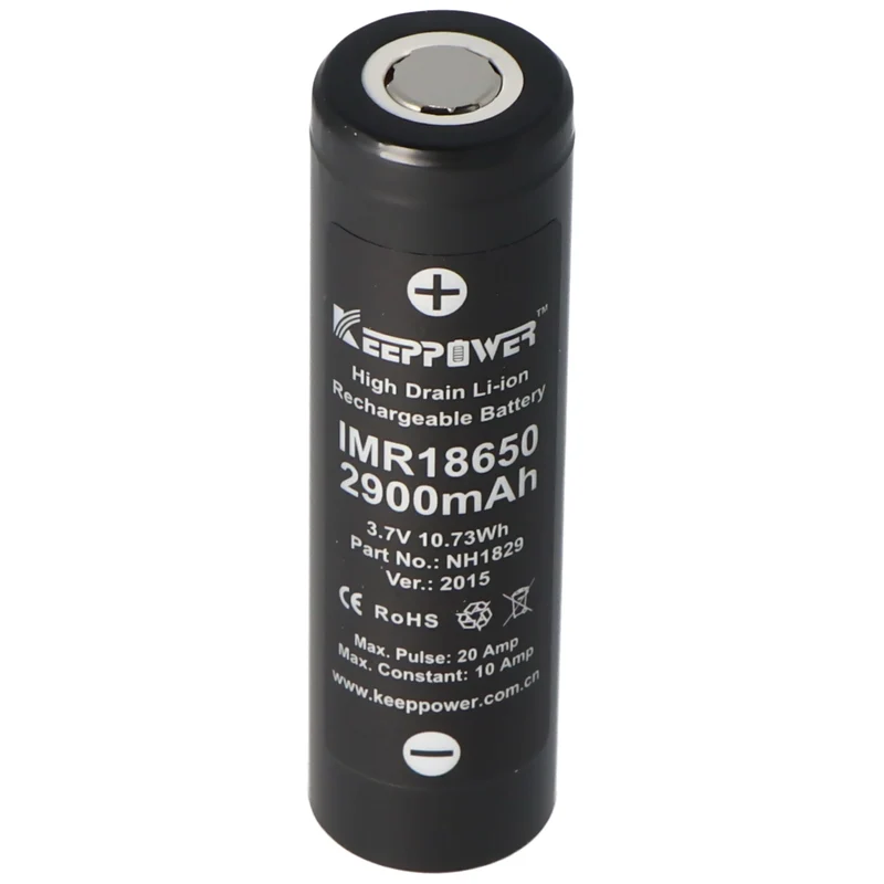 Keeppower IMR18650 3,7V 2900mAh 10A (Flat Top) Li-Ion Akku
