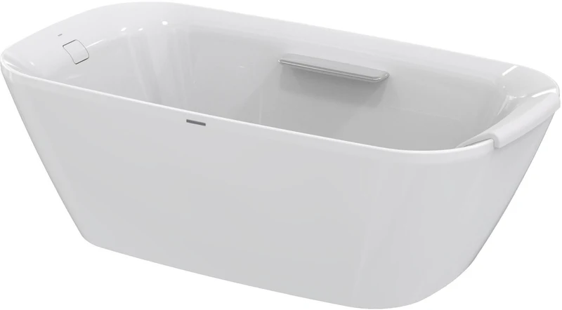 TOTO NEOREST Badewanne Galaline freistehend weiß mit Wannengriff und Wannenkissen