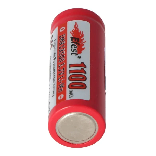 Efest IMR 18500 V1 3,7V 1100mAh (Pluspol flach) Li-Mn Akku