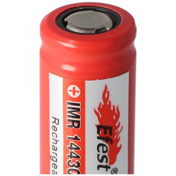 Efest IMR 14430 3,7V 600mAh Pluspol flach Li-Mn Akku