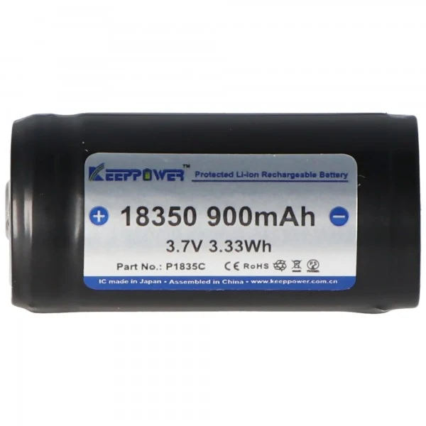 Keeppower 18350 3,7V 900mAh geschützt Li-Ion Akku