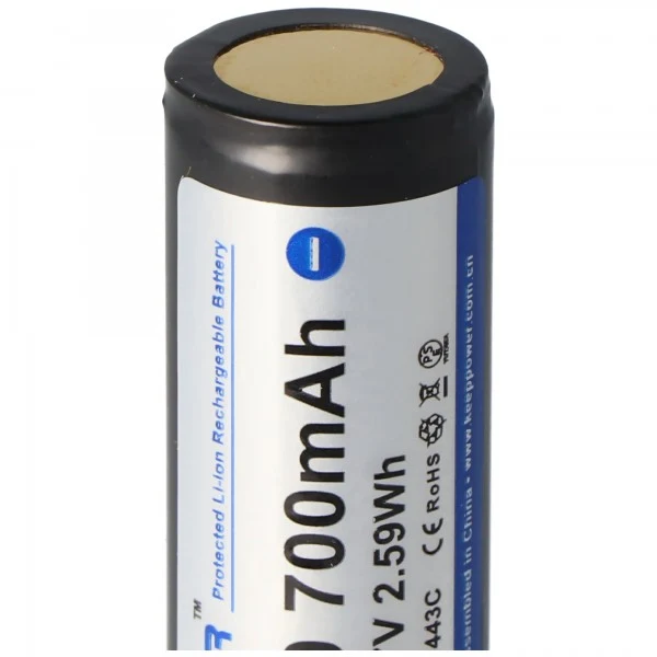 Keeppower 14430 3,7V 700mAh geschützt Li-Ion Akku