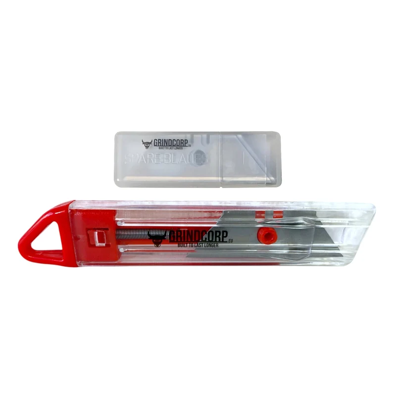 Grindcorp SafeCut Eco Sicherheitsmesser mit Trapezklinge ( 1008814 ) + 10x Ersatzklinge