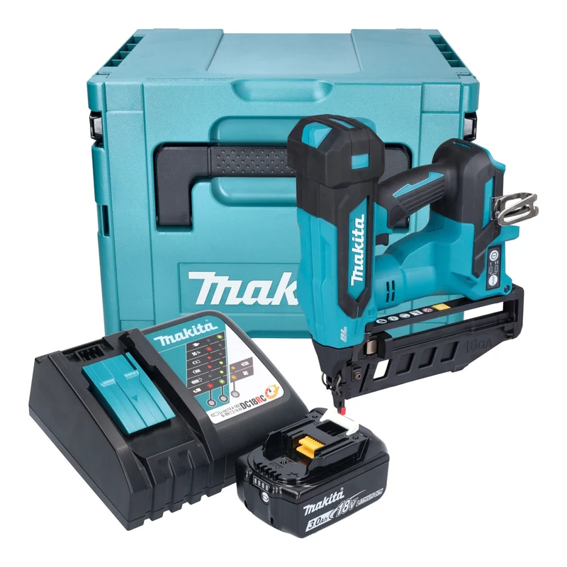 Makita DBN 601 RF1J Akku Nagler 18 V 19 - 64 mm Brushless + 1x Akku 3,0 Ah + Ladegerät + Makpac