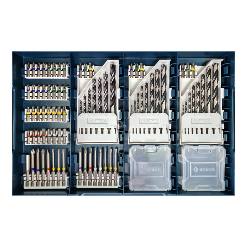 Bosch L-Case Pick & Click Professional Werkzeugkoffer ( 1600A026W3 ) + 82 tlg. Bit und Bohrer Set