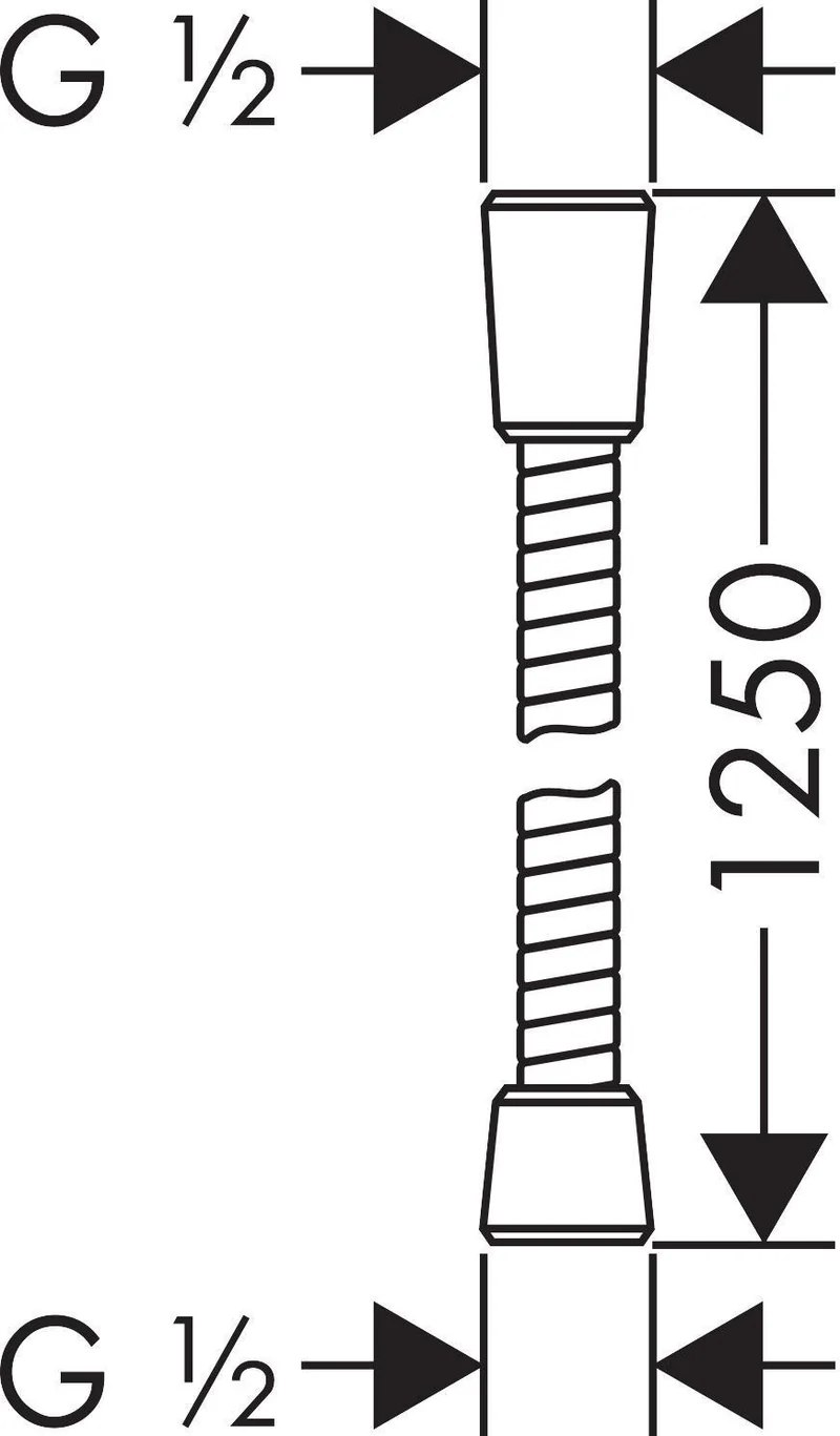 HANSGROHE Metallbrauseschlauch SENSOFLEX 1250 mm Chrom – knick- und verdrehgeschützt