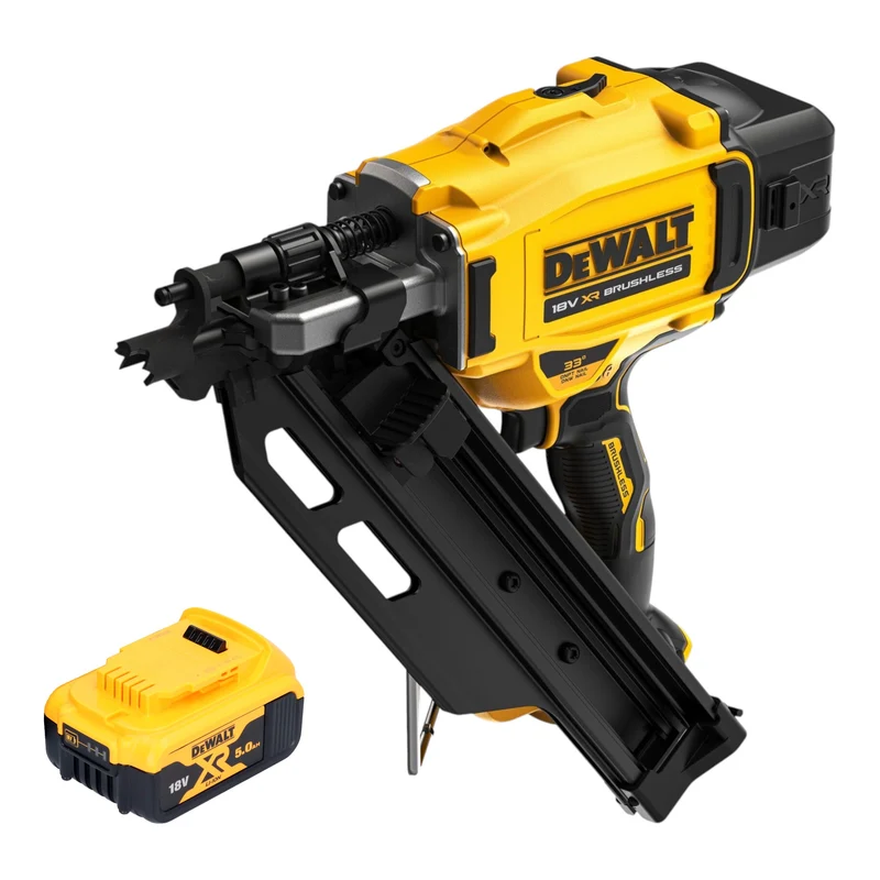 DeWalt DCN 930 N Akku Nagler 18 V 50 - 90 mm Brushless + 1x Akku 5,0 Ah - ohne Ladegerät