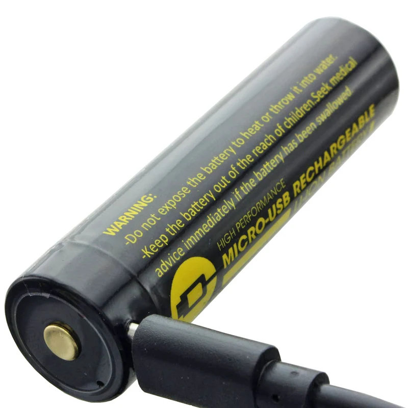 AccuCell 18650 Akku Micro-USB-Ladebuchse 3,7V 3300mAh Li-Ion Akku