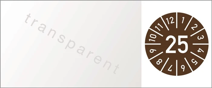 Einjahreskabelprüfplakette ( 9000477112 ) B25xL60 mm Folie