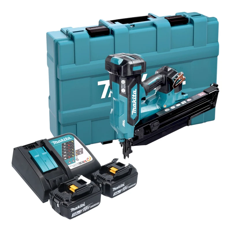 Makita DBN 901 RFK Akku Nagler 18 V 50 - 90 mm Brushless + 2x Akku 3,0 Ah + Ladegerät + Koffer