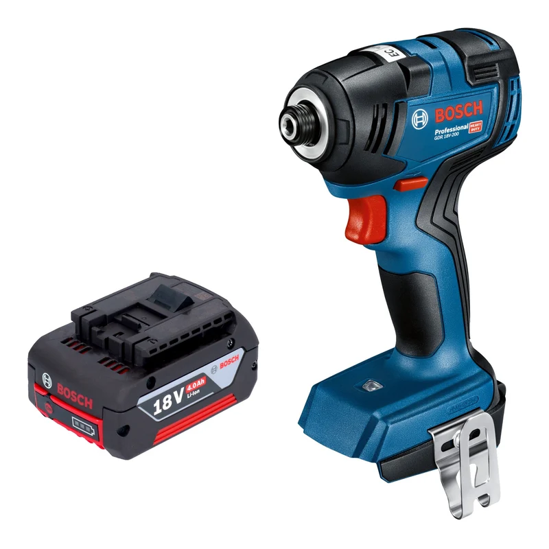 Bosch GDR 18V-200 Professional Akku Drehschlagschrauber 18 V 200 Nm Brushless + 1x Akku 4,0 Ah - ohne Ladegerät