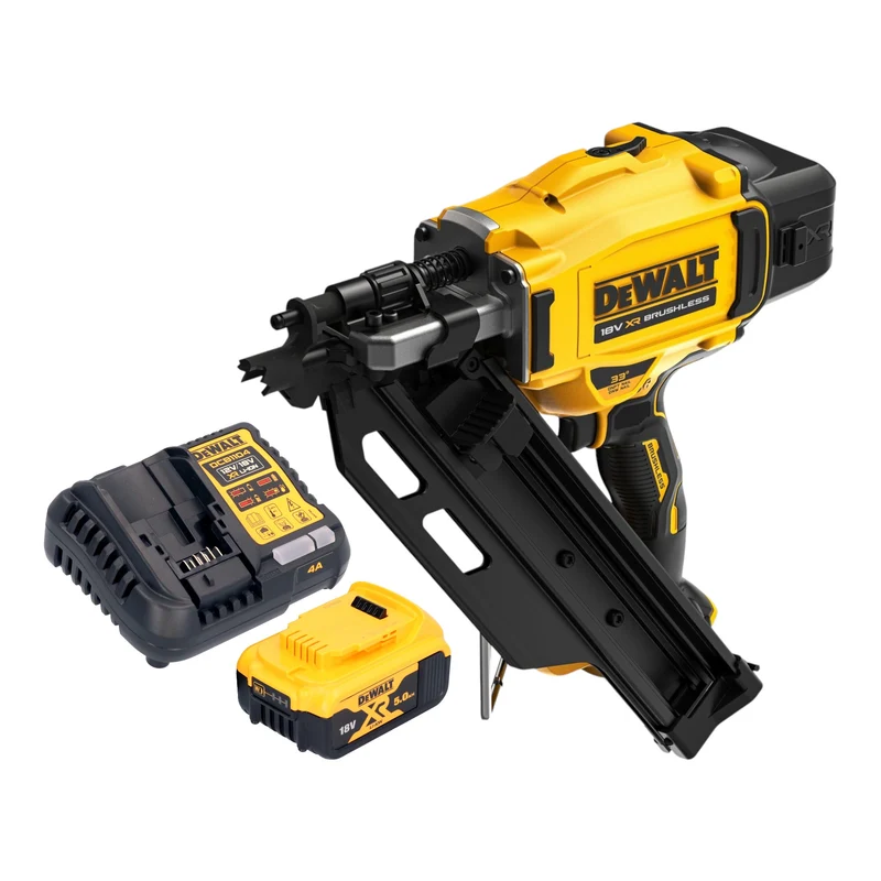 DeWalt DCN 930 P1 Akku Nagler 18 V 50 - 90 mm Brushless + 1x Akku 5,0 Ah + Ladegerät