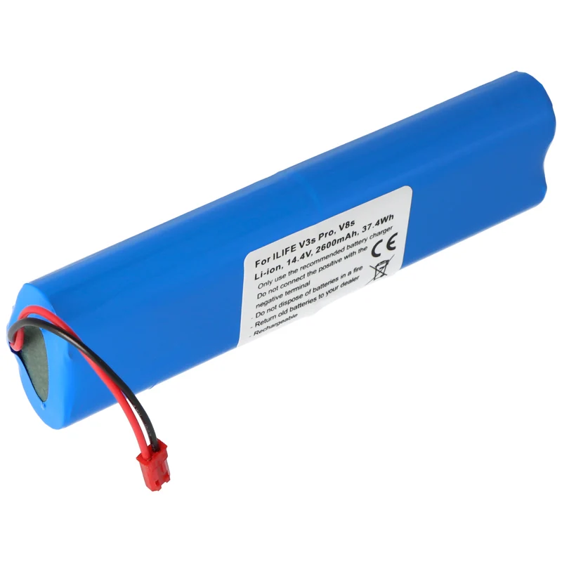 AccuCell Akku für ILIFE V3s Pro, V8s Li-Io 14,4V 2600mAh 18650B4-4S1P-AGX-2 37,4Wh
