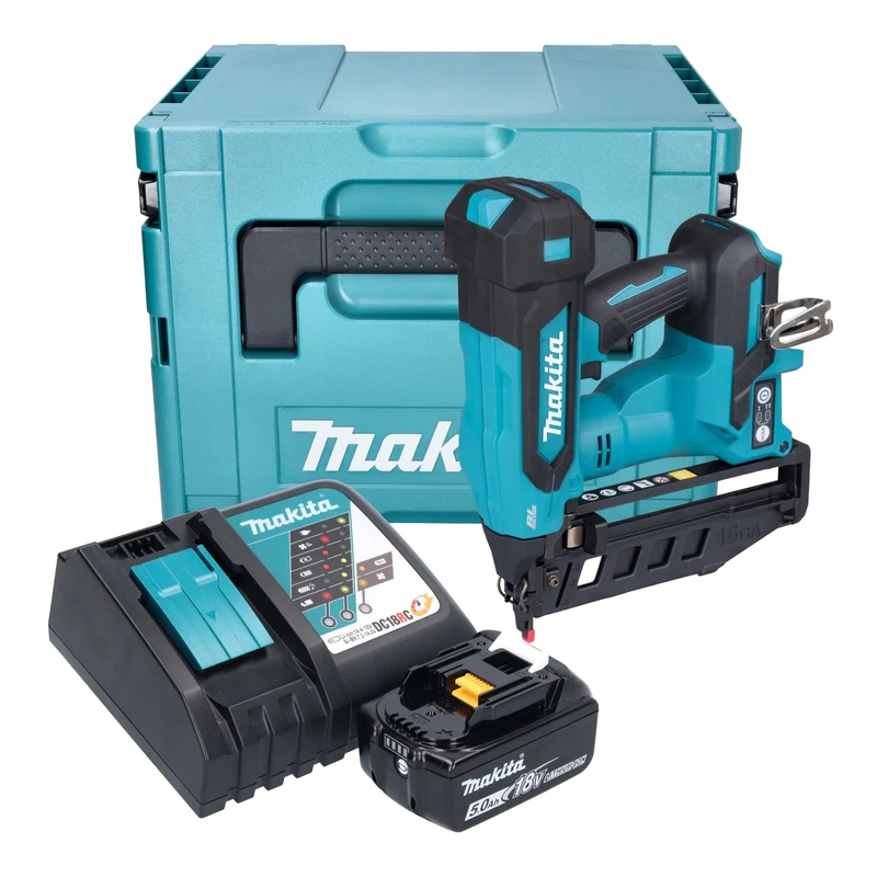 Makita DBN 601 RT1J Akku Nagler 18 V 19 - 64 mm Brushless + 1x Akku 5,0 Ah + Ladegerät + Makpac