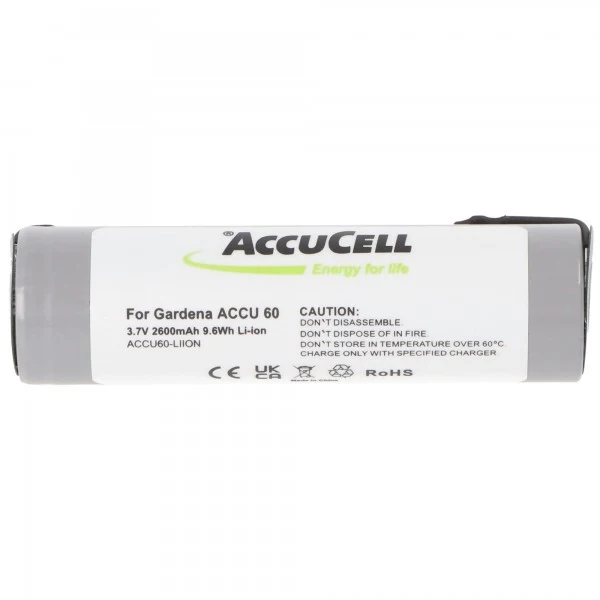 AccuCell Li-ion Akku 18650 für Bosch Ciso 3.7V mit 2,8mm und 4,8mm Steckkontakten