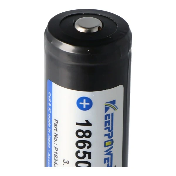 Keeppower 18650 Li-Ion Akku 3400mAh 3,7V geschützt PCB (Button Top)