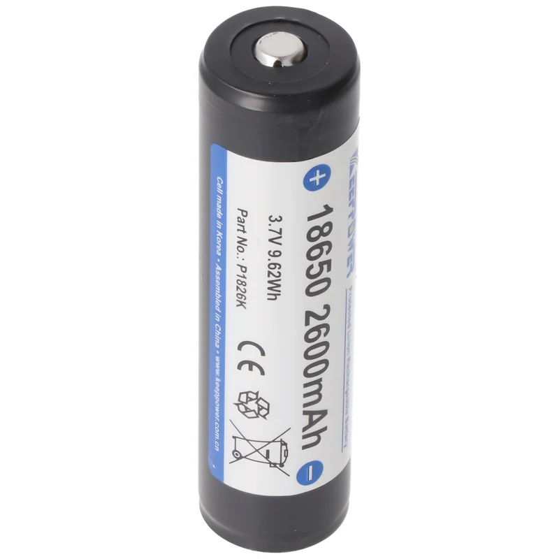Keeppower 18650 - 2600mAh, 3,7V Li-Ion-Akku geschützt