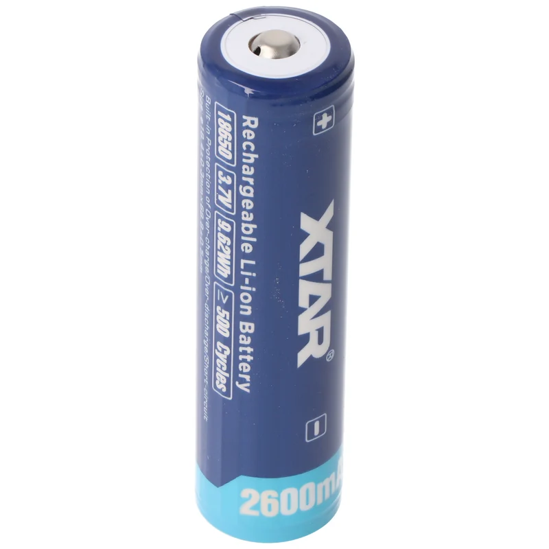 XTAR 18650 3,7V 2600mAh Li-Ion Akku geschützt mit Kopf