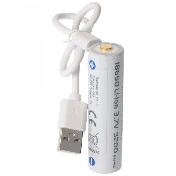 everActive Li-Ion 18650 Akku mit Micro-USB 3,7 Volt 3200mAh